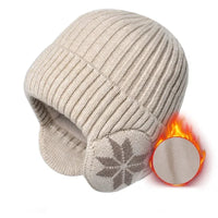 Unisex Winter Knit Beanie with Ear Protection