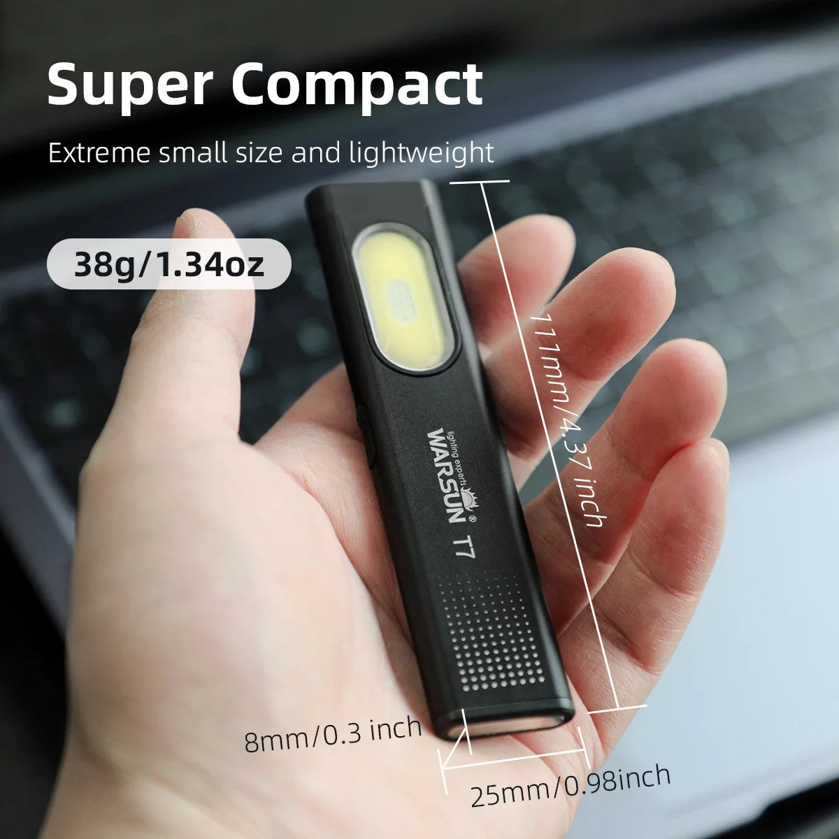 LED Keychain Flashlight with Magnet