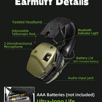 Noise Cancelling Ear Muffs For Shooting