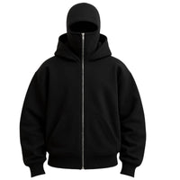 Unisex Full Zip Balaclava Hoodie