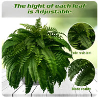 UV Resistant Lifelike Artificial Boston Fern For Outdoors