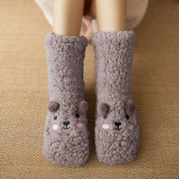 Cozy Kawaii Bear Fleece-Lined Warm Socks