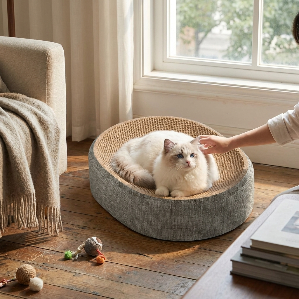 Cat Scratcher Bed lifestyle