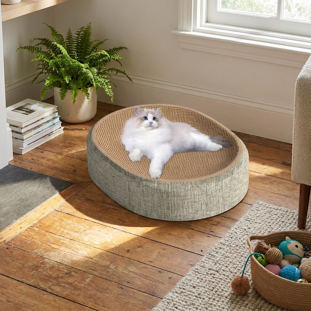 Cat Scratcher Bed lifestyle
