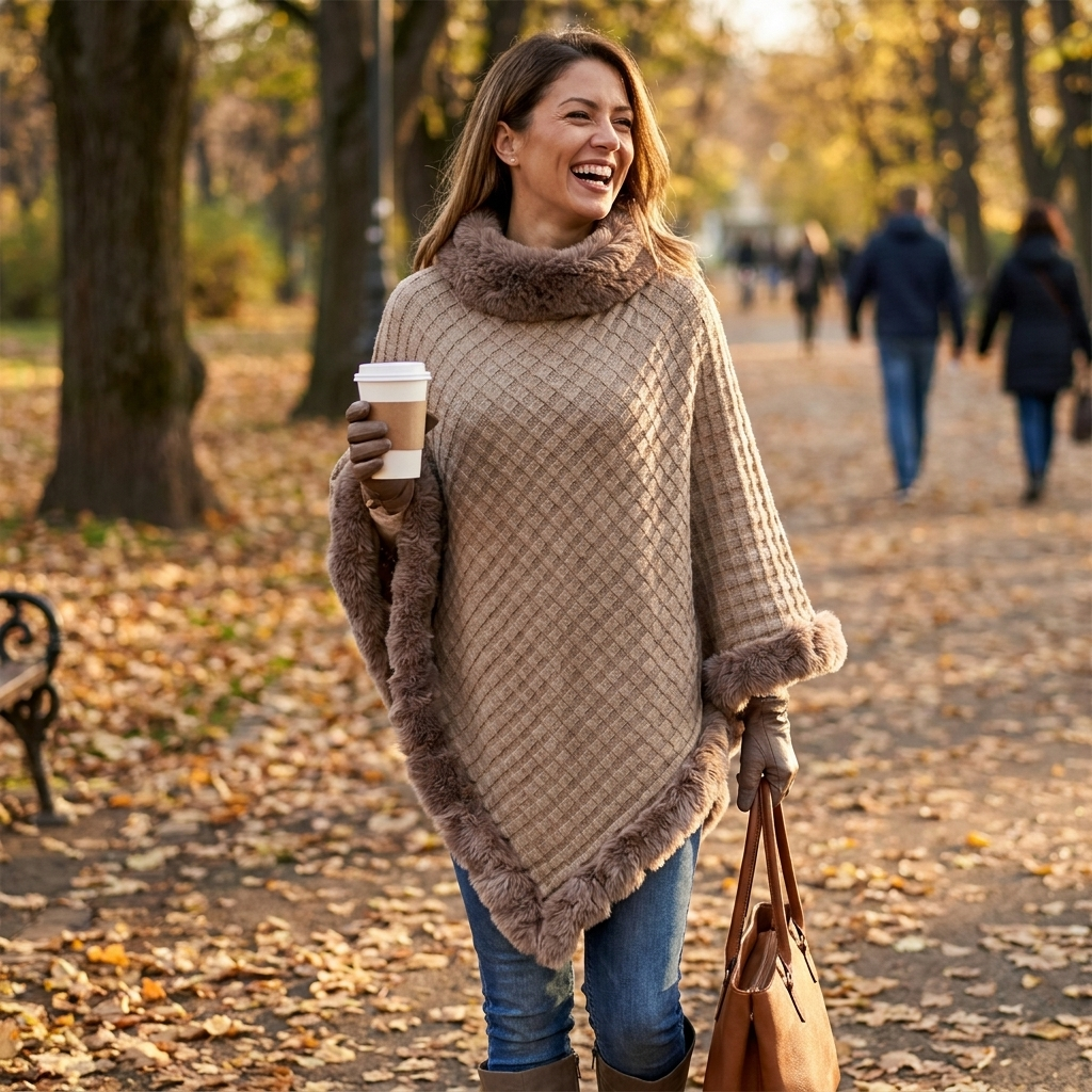Faux Fur Shawl lifestyle