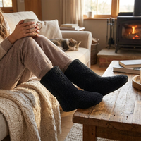 Winter plush indoor warm socks lifestyle