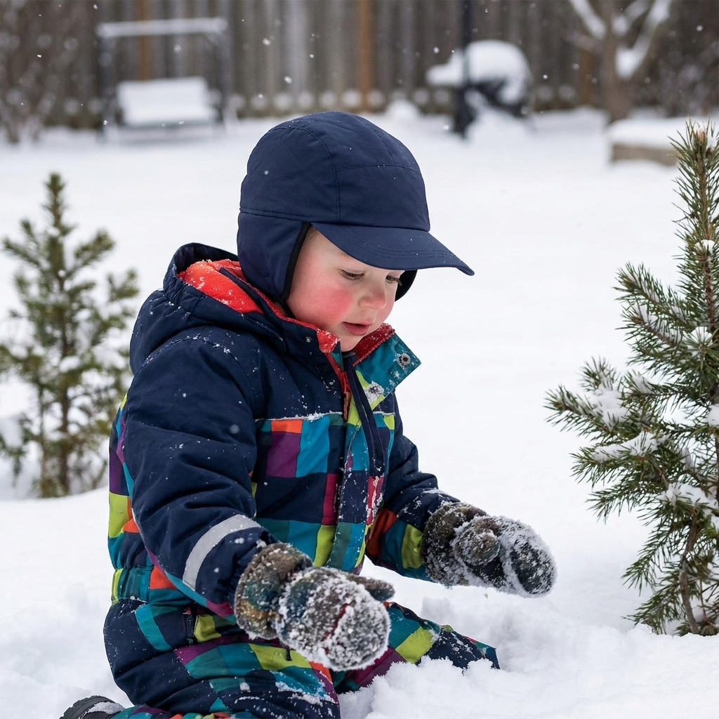 Winter bomber hat with ear flaps lifestyle