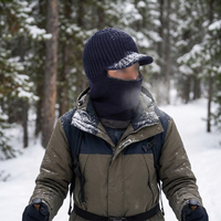 Knit Beanie Balaclava with Visor