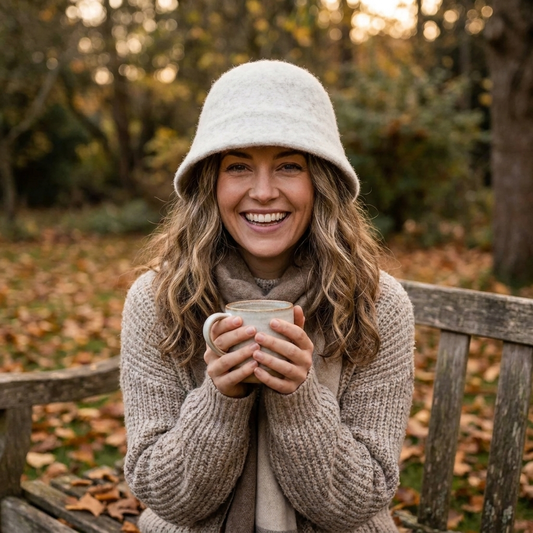 Womens Winter Wool Bucket Hat