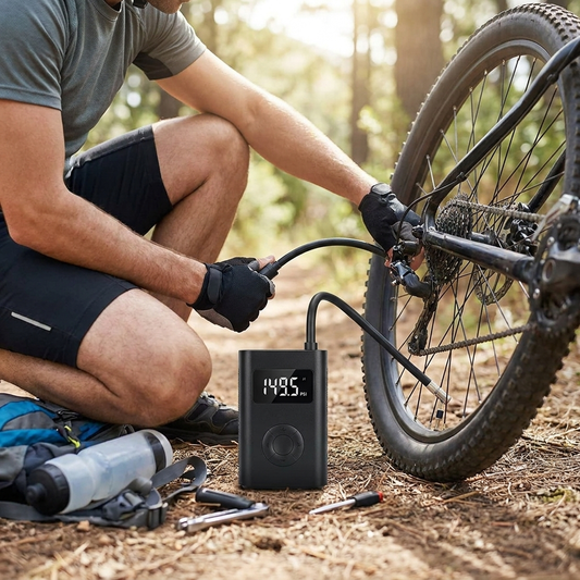 Electric Mini Bike Pump lifestyle
