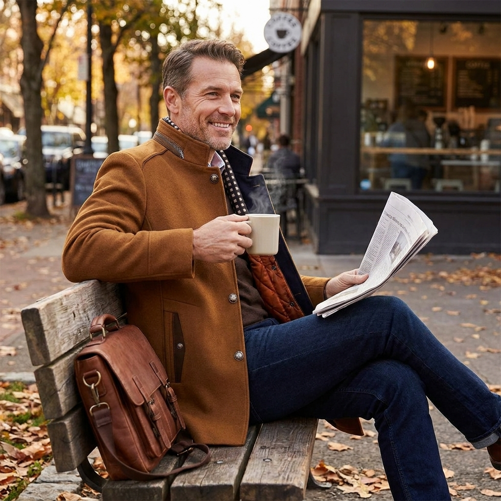 Mens Wool Coat lifestyle