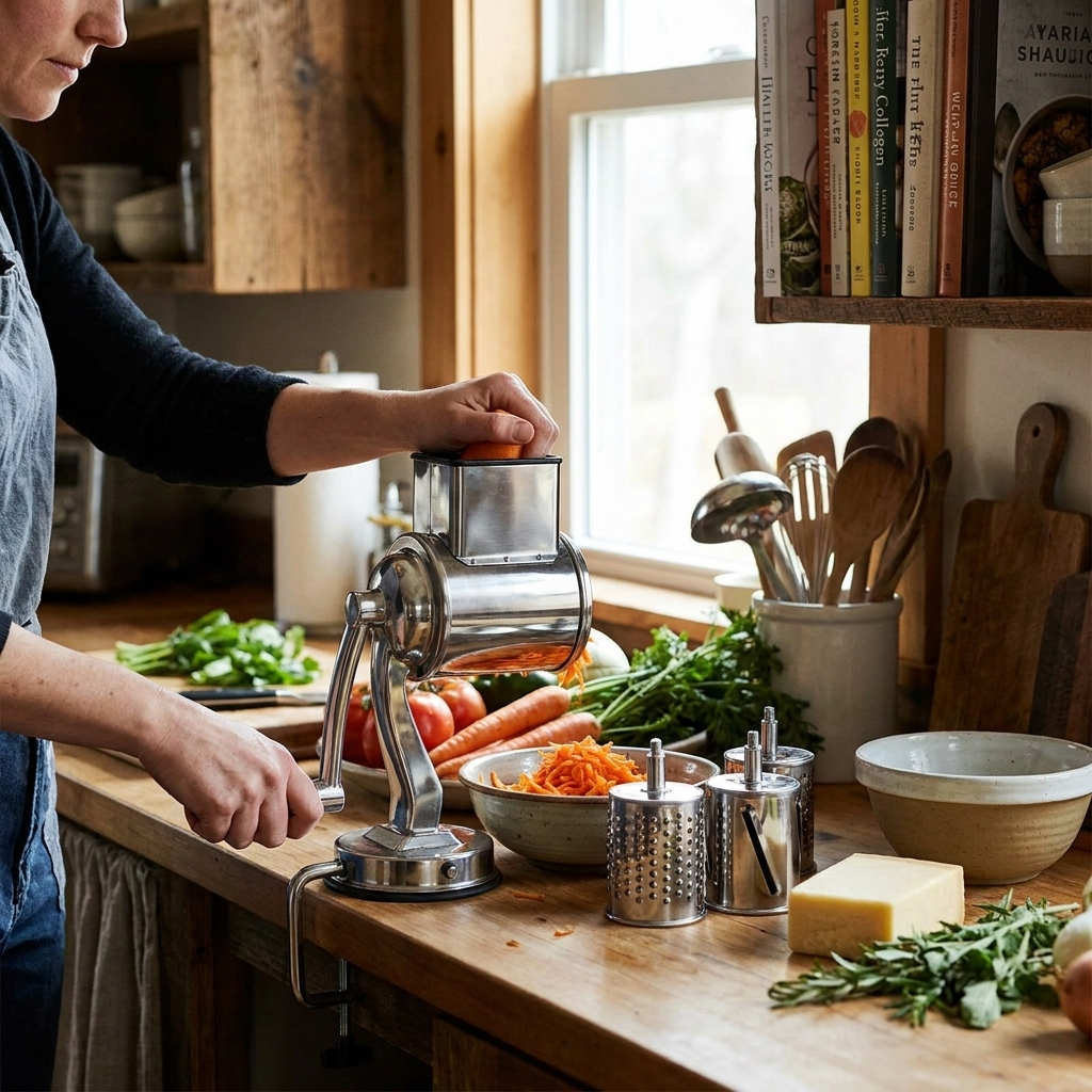 Kitchen Rotary Food Grater lifestyle