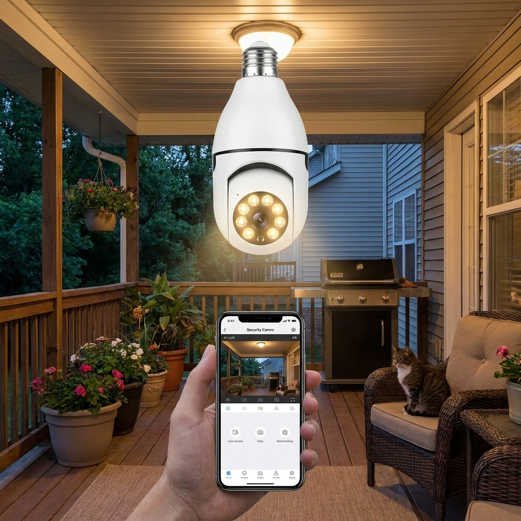 Security Light Bulb Camera lifestyle