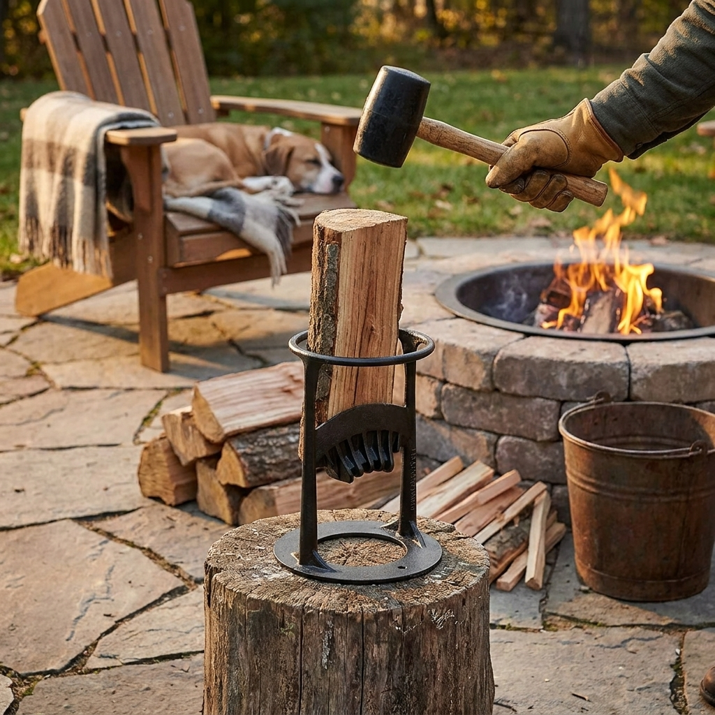 Cast Iron Firewood Splitter lifestyle