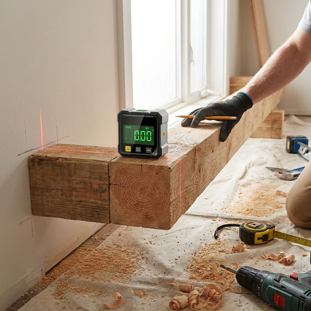 Digital Angle Gauge with Laser