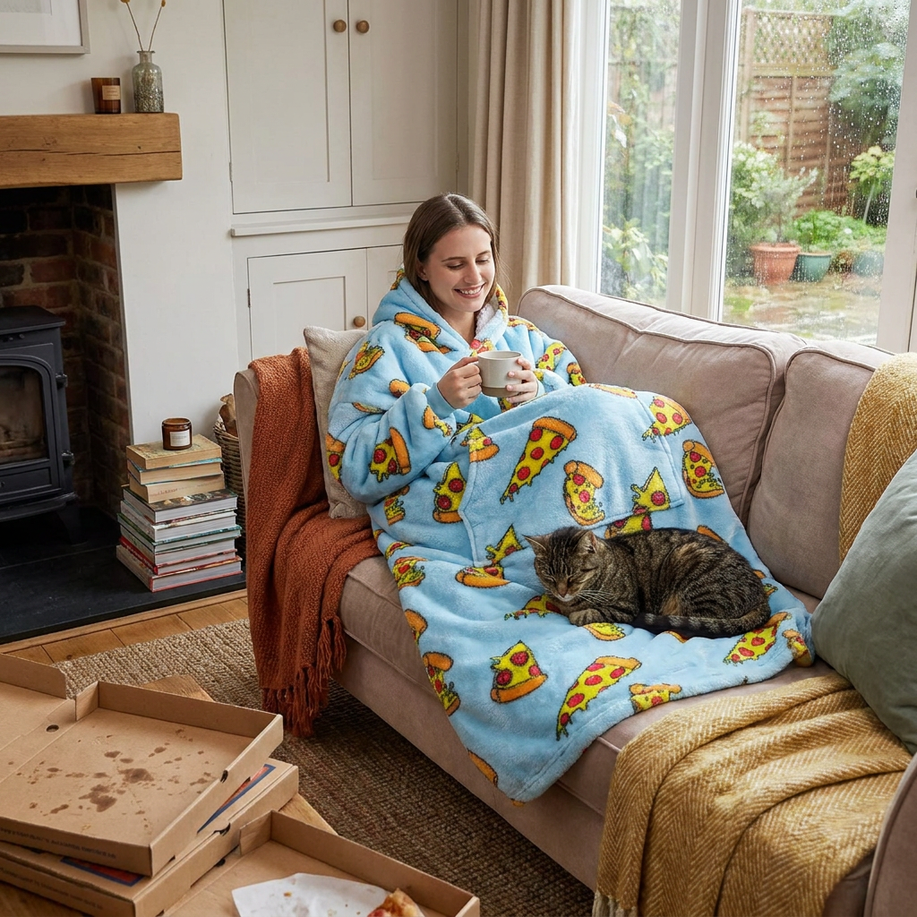 Long Wearable Blanket Hoodie