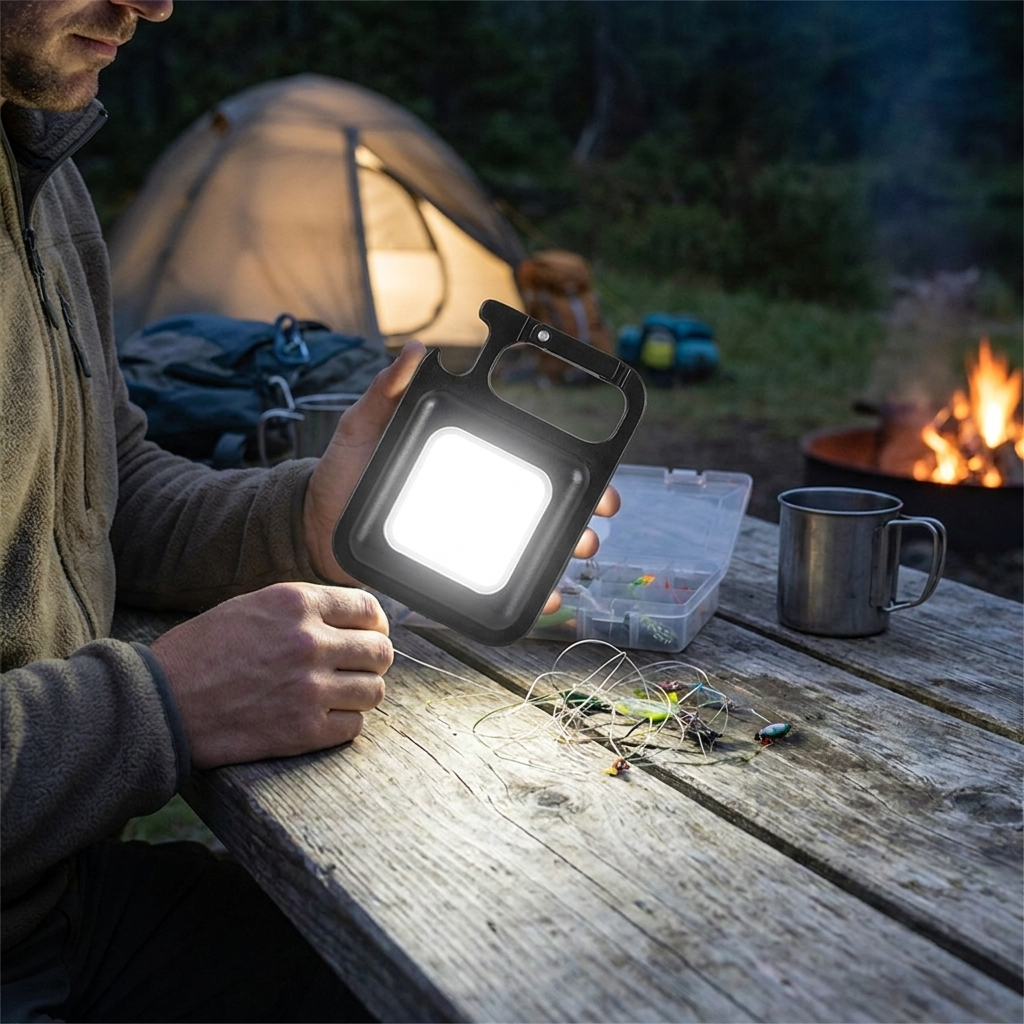 Mini LED Flashlight Keychain lifestyle