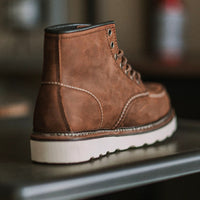 Men's Full Grain Leather Moccasin Toe Work Boots