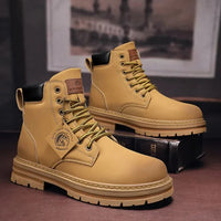 Waterproof Men's Lace-Up Boots With Comfort Sole