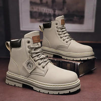Waterproof Men's Lace-Up Boots With Comfort Sole
