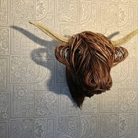 Wall-Mounted Cow Sculpture
