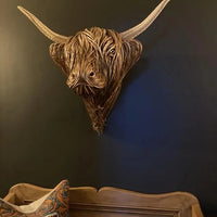 Wall-Mounted Cow Sculpture