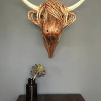 Wall-Mounted Cow Sculpture