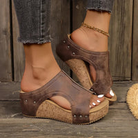 Women’s Studded Wedge Sandals