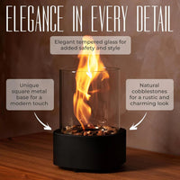 Portable Glass Tabletop Fireplace