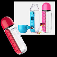 Water Bottle with Pill Holder