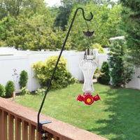 Flowers Glass Hummingbird Feeder With Ant Moat