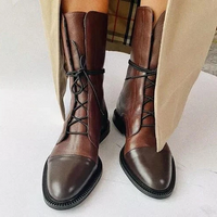 Vintage Heeled Ankle Boots For Women