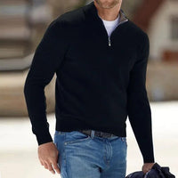 Men's Cashmere Zipper Basic Sweater