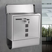 Large Heavy Duty Wall Mounted Vertical Home Metal Lockable Mailbox