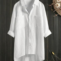 Women's White Linen Blouse