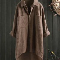Women's White Linen Blouse