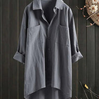 Women's White Linen Blouse