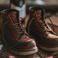 Men's Full Grain Leather Moccasin Toe Work Boots