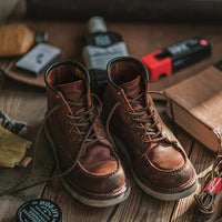 Men's Full Grain Leather Moccasin Toe Work Boots