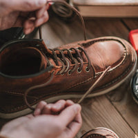 Men's Full Grain Leather Moccasin Toe Work Boots