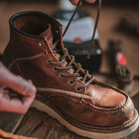 Men's Full Grain Leather Moccasin Toe Work Boots
