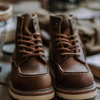 Men's Full Grain Leather Moccasin Toe Work Boots