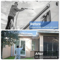 4000 PSI Telescoping High Pressure Power Washer Extension Wands For Gutter & Roof Drainage & Walls Cleaning