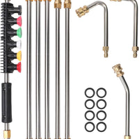 4000 PSI Telescoping High Pressure Power Washer Extension Wands For Gutter & Roof Drainage & Walls Cleaning