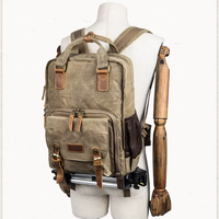 Waterproof Waxed Canvas Camera Backpack
