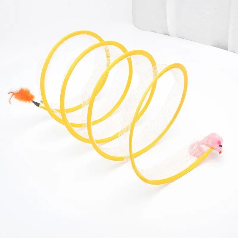 Foldable S-Shape Interactive Cat Tunnel for Endless Play