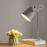 Nordic Macaron Color Creative Iron Bucket Design Light Table Lamp
