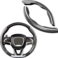 Universal Carbon Fiber Snap-on Steering Wheel Cover