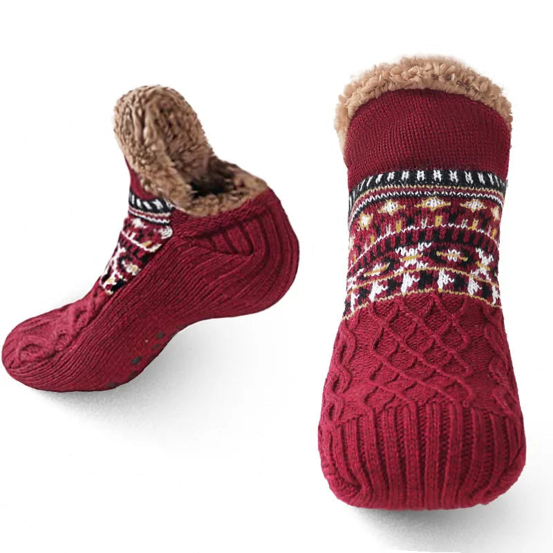 Cozy Snow-Patterned Warm Winter Socks