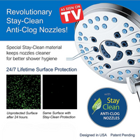 Adjustable Pressure Handheld Shower Head With A Hose